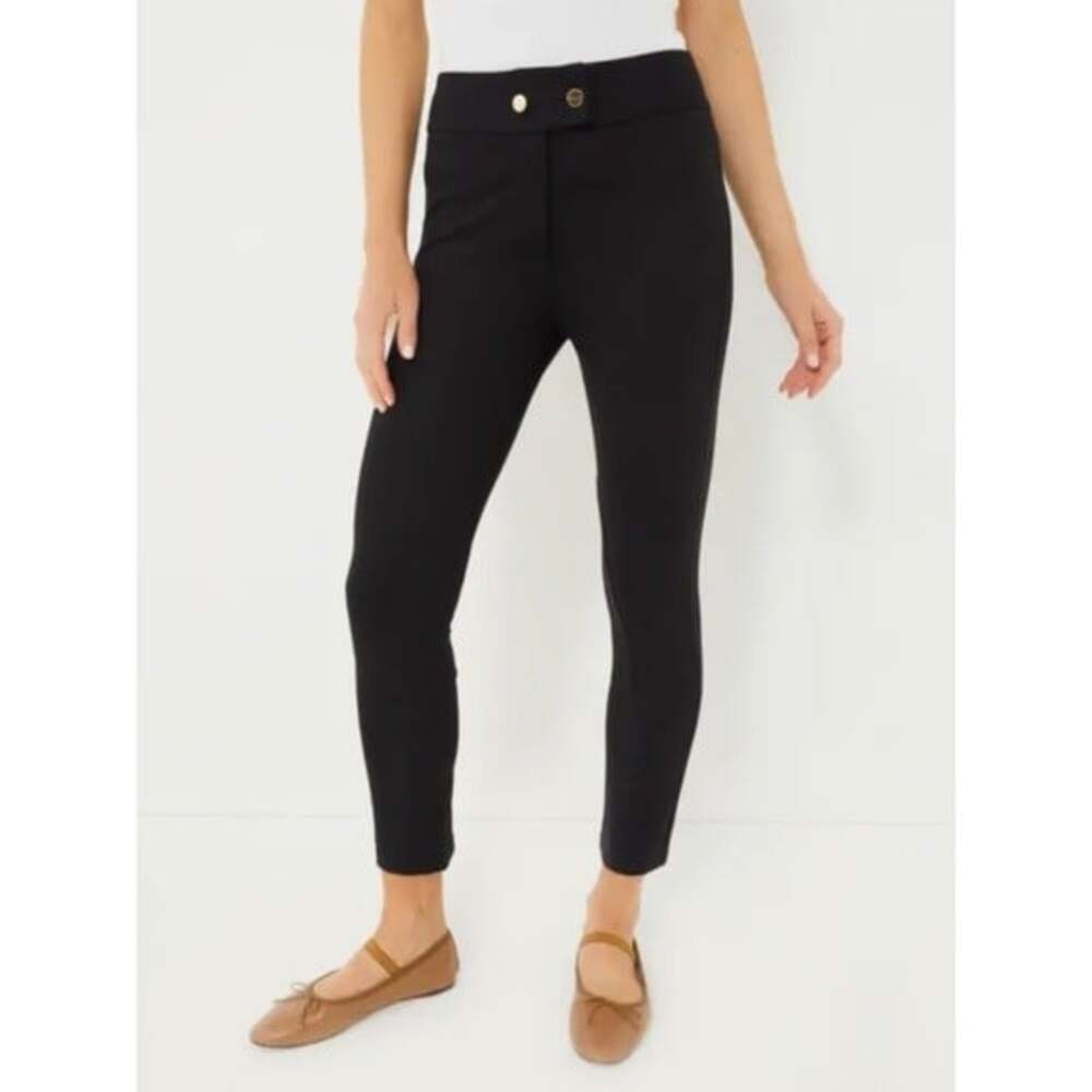 Tuckernuck Bridwell Size Small Black Ponte Equestrian Slim Leg Riding Pants NEW